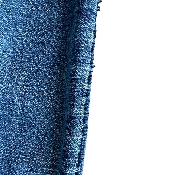 Vintage Denim Maxi Skirt Baccini Womens 12 Distressed Boho Festival 90s Y2K - Picture 6 of 13